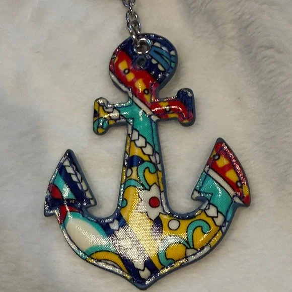 Vera Bradley Anchor Keychain - Picture 2 of 4